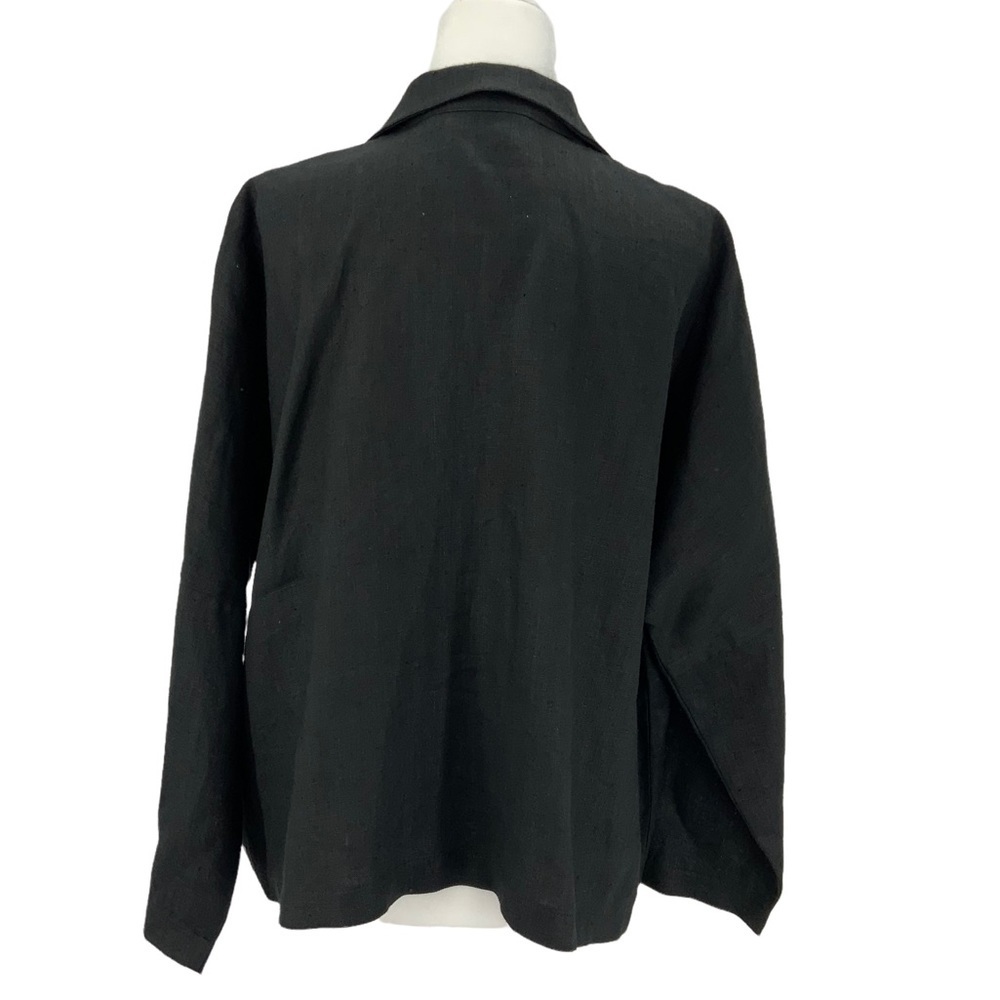 Itemz Chris Baumgartner Black Linen Silver Button Fashion Jacket C2 - Picture 4 of 5